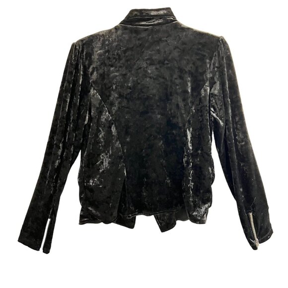 Disney Coco Junior Teen XL Moto Jacket Black Velvet Velour Rose Embroidered - Picture 2 of 13